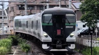 E257系5500番台(OM-55編成)特急草津・四万2号上野行き 行田駅通過(2026/7/12/14:37)