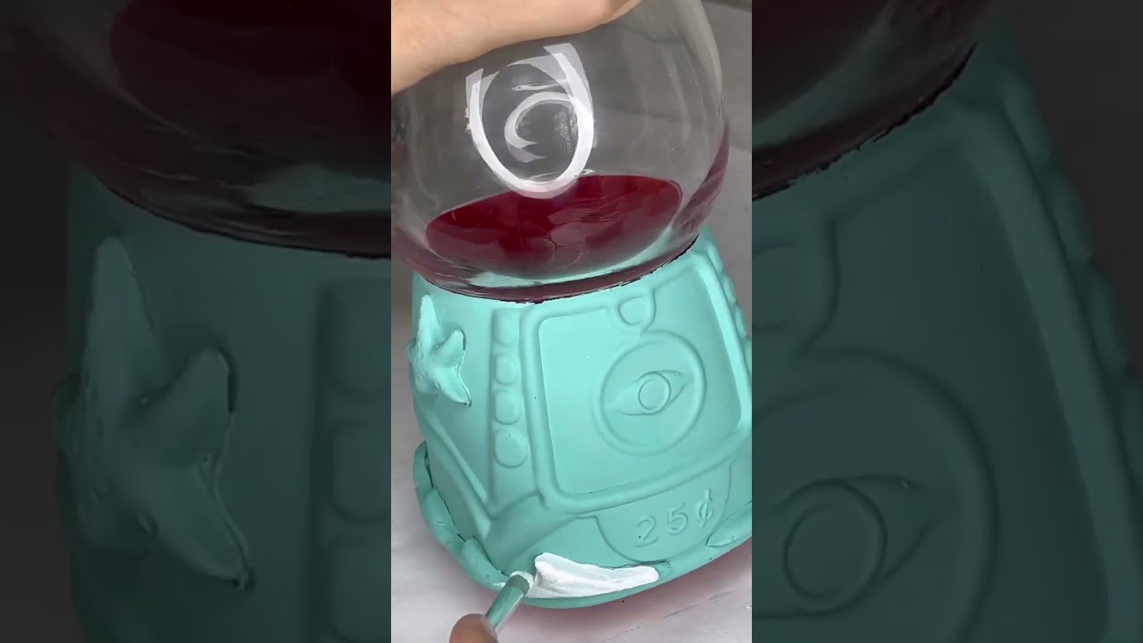 Target Dollar Spot Bubblegum Machine Jar Makeover