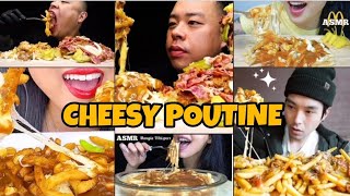 Mukbang Cheesy Poutine Asmr Compilation