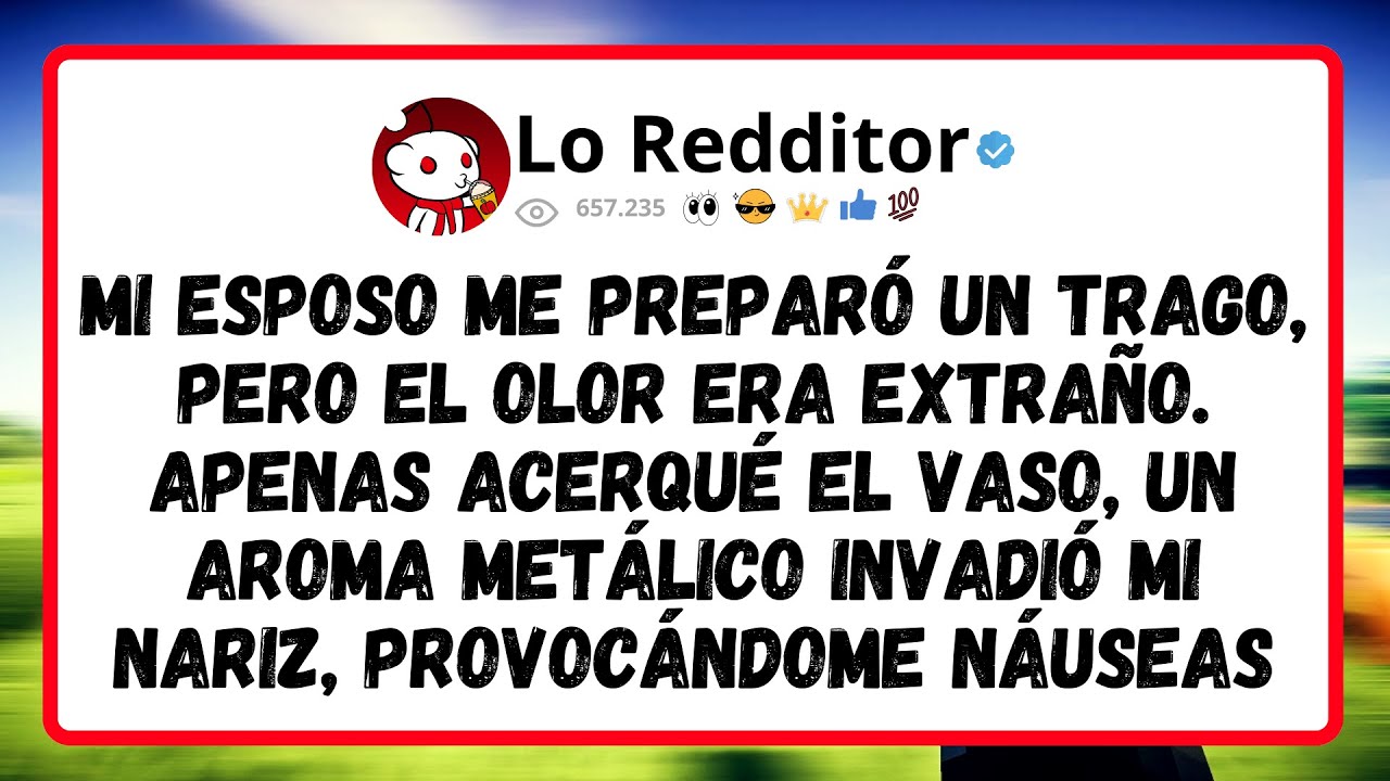 Mi Esposo Me Preparó Un Trago, Pero El Olor Era Extraño. Apenas Acerqué El Vaso, Un Aroma Metálico