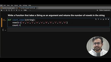 25. Function Example 02: Find Number of Vowels from a String! #python #datascienceera