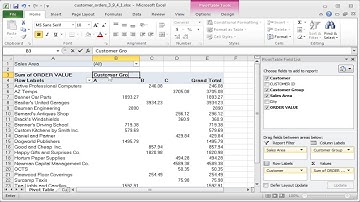 Excel pivot table: Editing, formatting, moving and deleting fields in a pivot table