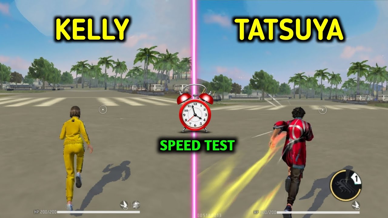 KELLY AND TATSUYA SPEED ABILITY TEST 🤯 GARENA FREE FIRE