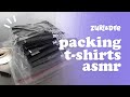 Studio vlog 9 packaging tshirts asmr no music studio vlog shopify business pack with me