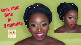 EASIEST 5 MINUTES GELE (tie on yourself without help! )