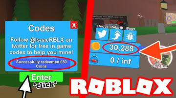 ROBLOX MINING SIMULATOR CODES Pt.2