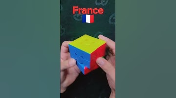 make different countries flag on Rubiks cube ! #puzzle#cube