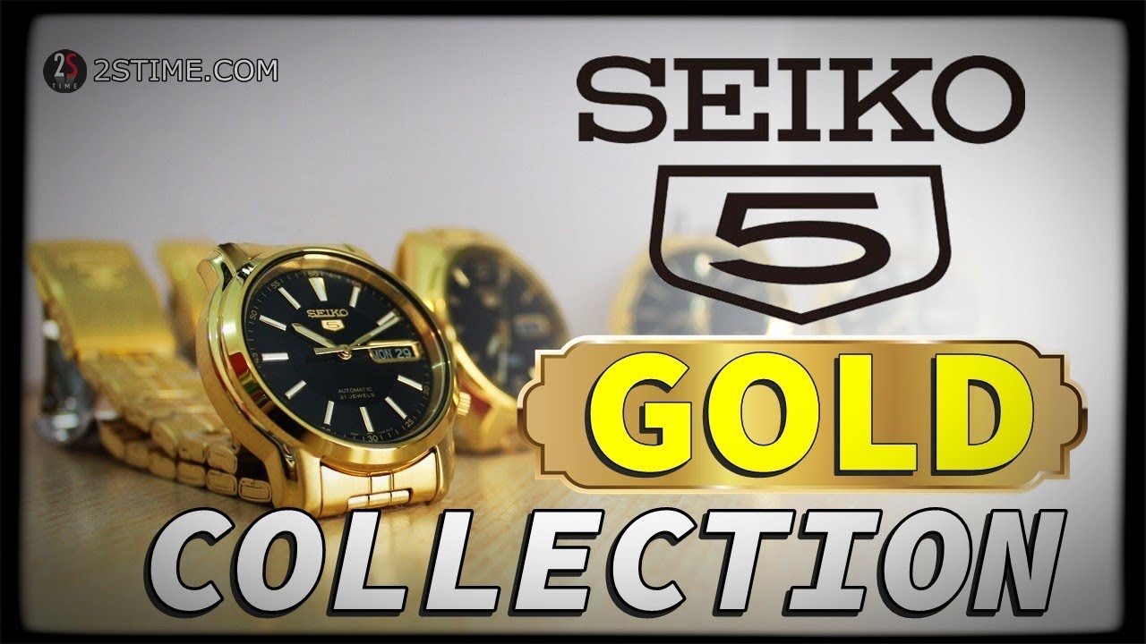 SEIKO 5 Series GOLD Collection - Elegant Dress Watch Under 200$ - YouTube