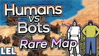 Humans vs Bots on RARE AoE2 Map