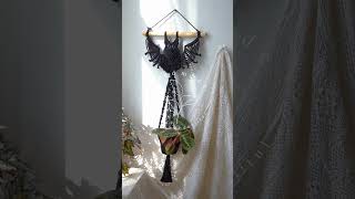 Check out these cute macrame owls we made, perfect for gothic home decor