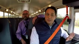 How hard could it be?: Nick Monacelli test drives school bus in Utica amid driver shortage