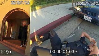 Deadly shootout: Bodycam footage shows officers in gunfight with suspect outside OC police station
