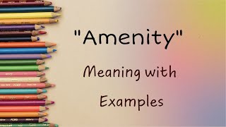 Exploring 'Amenity': Definitions, Usage, and Examples Unveiled