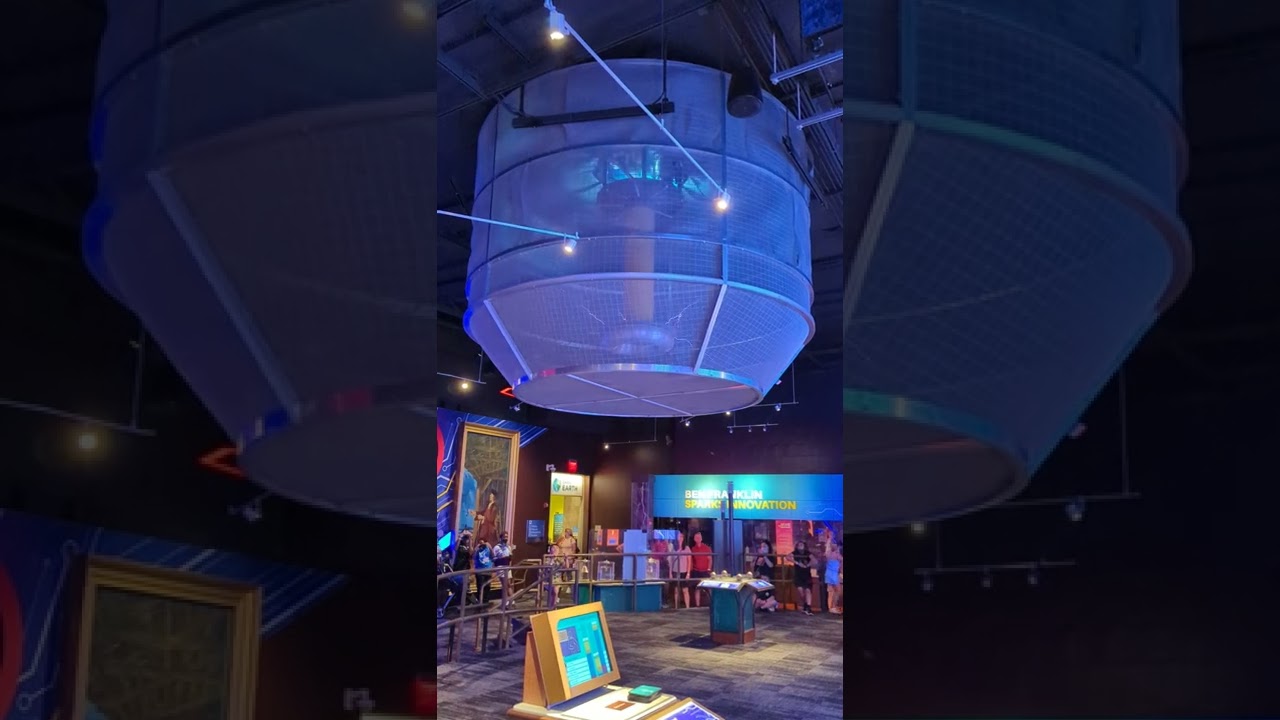 Tesla coil at the Ben Franklin Institute of Science