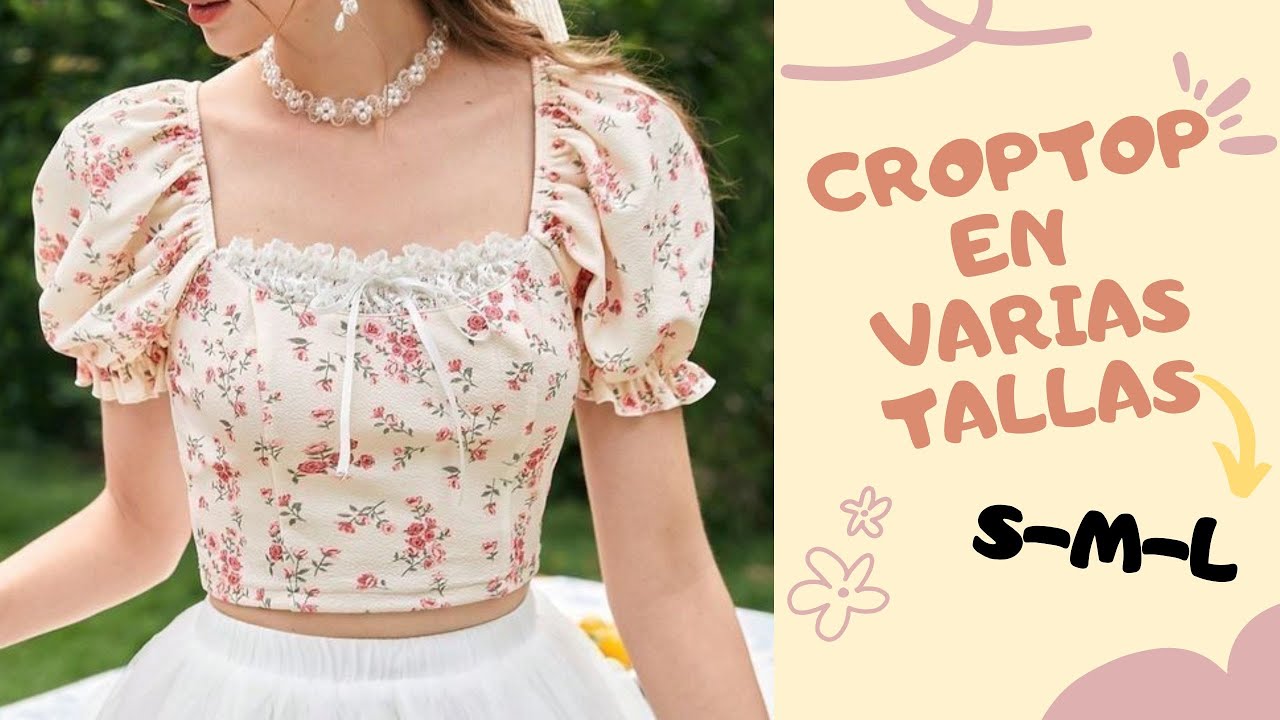 Patronaje de Croptop en Varias TALLAS / Mira que fácil es de hacer