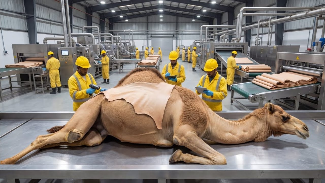 Inside a Modern Camel Leather Factory | From Raw Hide to Premium Leather Jacket