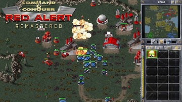 Command & Conquer Remastered: Red Alert - Allies vs Soviet Skirmish | 4K/60