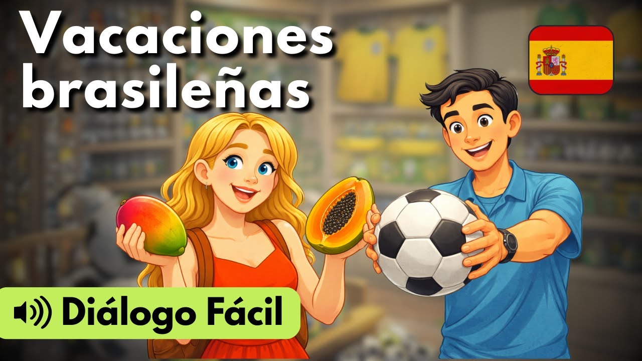 Learn Spanish with Fun Dialogues - Ep. 26 : | Brazilian holidays (A1-A2) ⚽