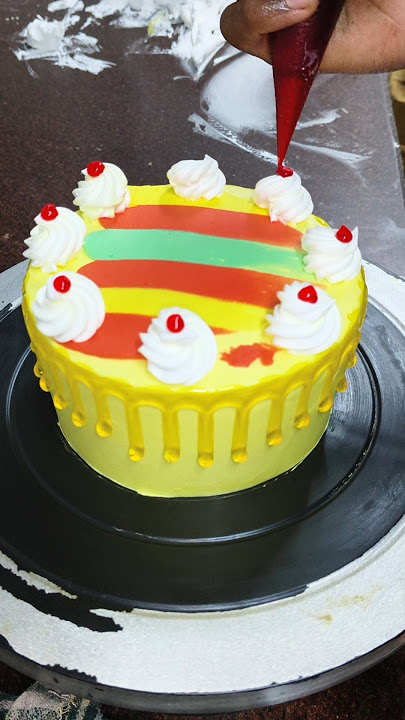 Multi Colour Cake Design || Cake Recipe #shorts​ #youtubeshorts​ #viralvideo​ #trending​ #cake​