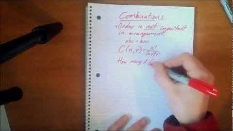 Intro to Permutations and Combinations 2/2