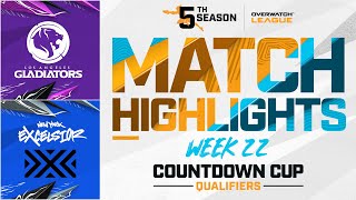 @LAGladiators vs @NYXLOverwatch  | Countdown Cup Qualifiers Highlights | Week 22 Day 3