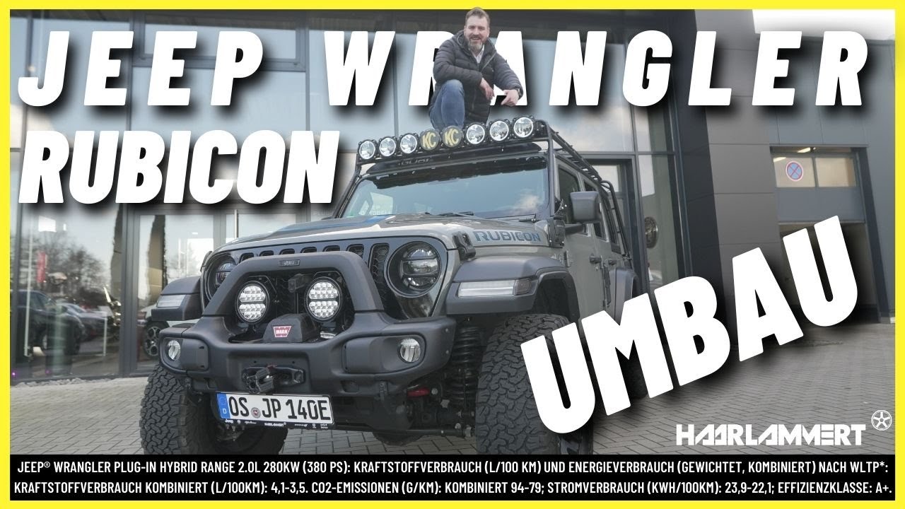 Jeep Wrangler Rubicon 4xe | Umbau | Gobi Rack | AEV Bumper | Fahrwerk | Warn Seilwinde | Haarlammert