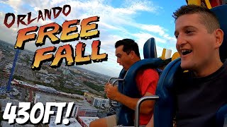 Riding The Orlando FREE FALL & Slingshot  ICON Park Vlog