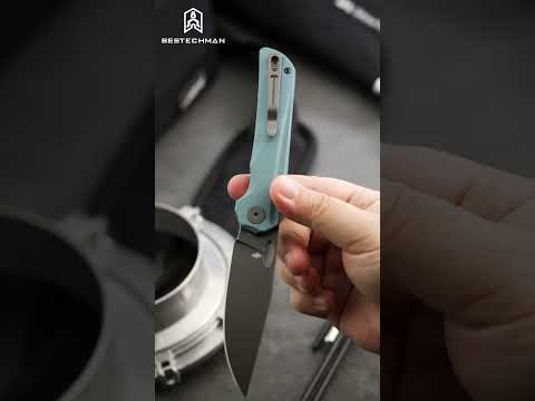 Bestechman SMUGA in Stonewash AEB-L & Grey G10. Clean lines. Smooth action. Budget-friendly.