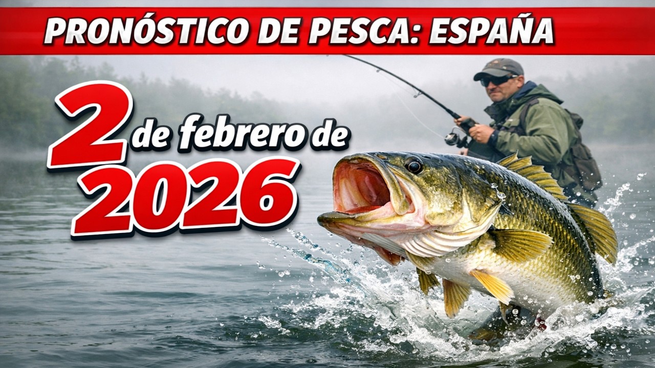 PROGNOSTICO DE PESCA en ESPAÑA el 2 de febrero de 2026. ¡Deja todo y a pescar!