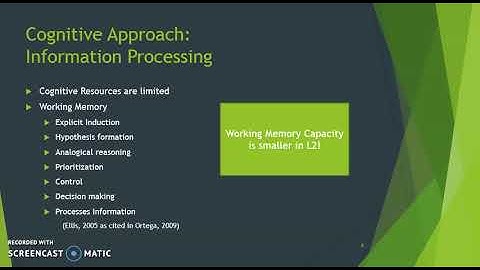 Cognition and L2 Language