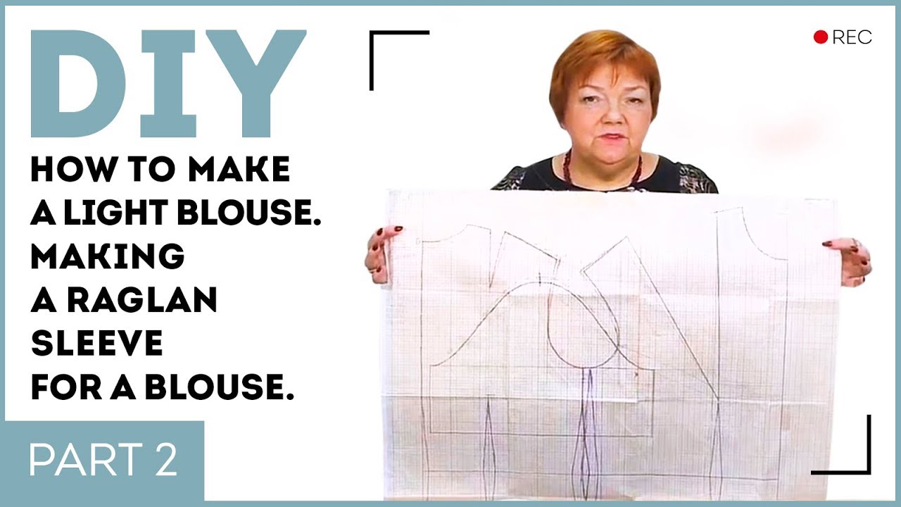 DIY: How to make a light blouse. Making a raglan sleeve for a blouse ...