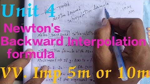 Degree 3rd year 6th semester Numerical analysis Unit 4 Newton