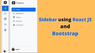 Sidebar using React JS and Bootstrap 5 | Side Menu in Bootstrap 5 and ReactJS