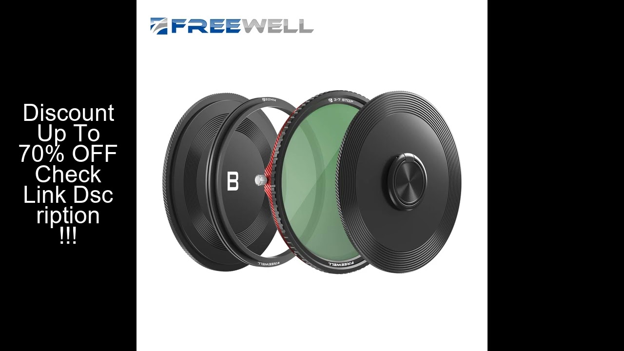 Freewell V2 Magnetic Hybrid VND/CPL 3-7 Stops Filter - Digital Cameras Premium Quality Adjustable VN