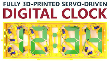 Fully 3D-Printed Servo-Driven Digital Clock