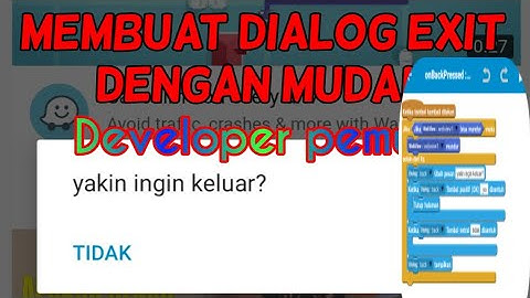 🔴 Cara membuat dialog exit | aplikasi sketchware