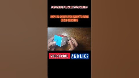 How To Solve 2x2 Rubik