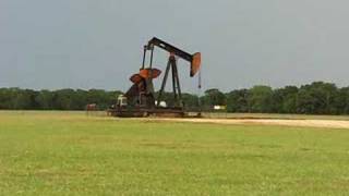 Oil Well With Lufkin Pumpjack In Robertson County Texas 2008