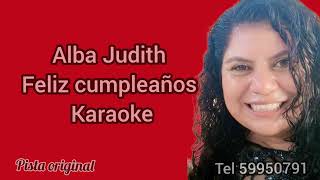 Feliz cumpleaños-Alba Judith #pistamusical #karaoke 