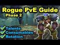 Rogue pve guide  talents consumables rotation  phase 2 gnomeregan season of discovery