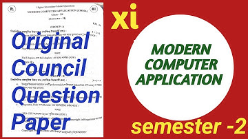 Class 11 semester 2 computer application question paper 2025 || class 11 second semester computer