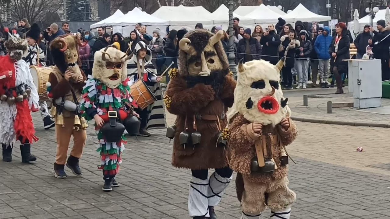 Сурва Перник 2025 - 1 ден/кукери/деца и ученици 👍Surva  Pernik 2025 - 1 day /kukers/children