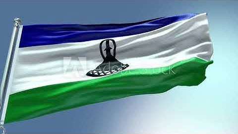 4k render Lesotho Flag video waving in wind Lesotho Flag Wave Loop