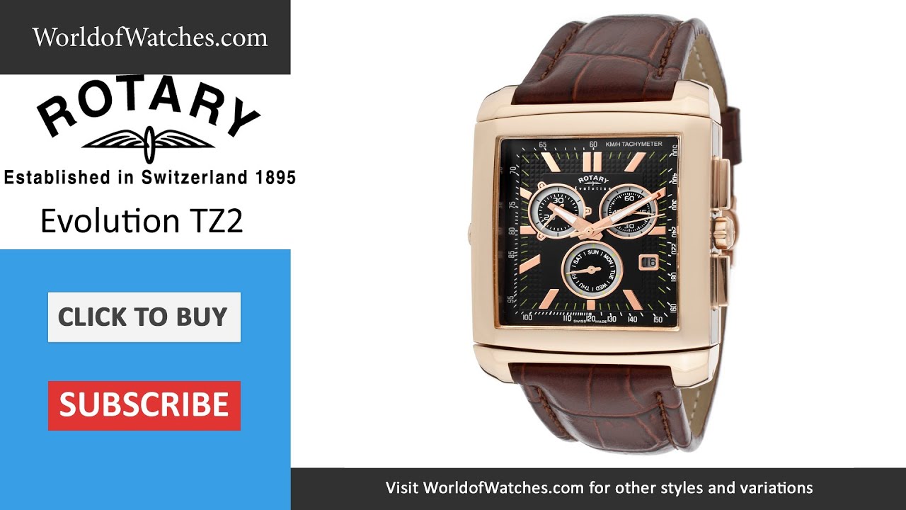 ROTARY Men's Evolution TZ2 Chronograph Reversible Dial Brown