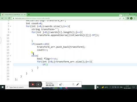 804. Unique Morse Code Words || LEETCODE SOLUTION || IN C++ || DATA STRUCTURE AND ALGORITHM