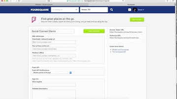 How to create Foursquare App