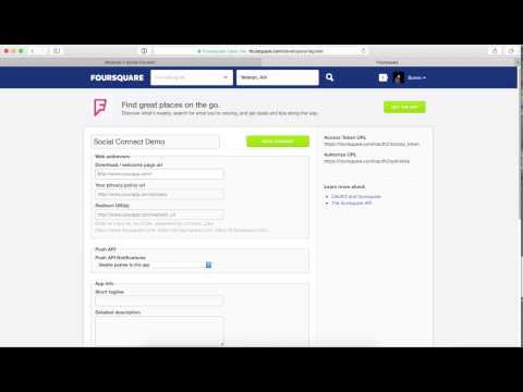 How to create Foursquare App