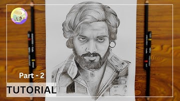 How to Draw HYPER REALISTIC PORTRAIT // Tutorials for BEGINNERS // Allu Arjun Portrait