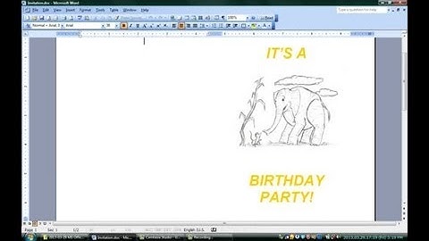 How to Make Folded Invitations With Microsoft Word : Microsoft Office Software