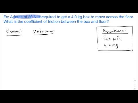 Video: How To Find The Coefficient Of Friction